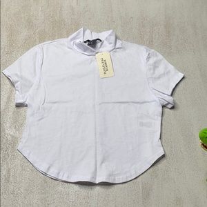 Bundle only FOREVER 21 White Mock Neck Crop Top